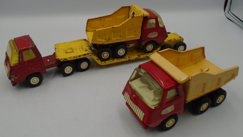 Vintage tonka yellow flatbed - yellow,